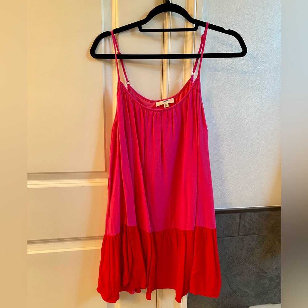 Two tone pink mini dress